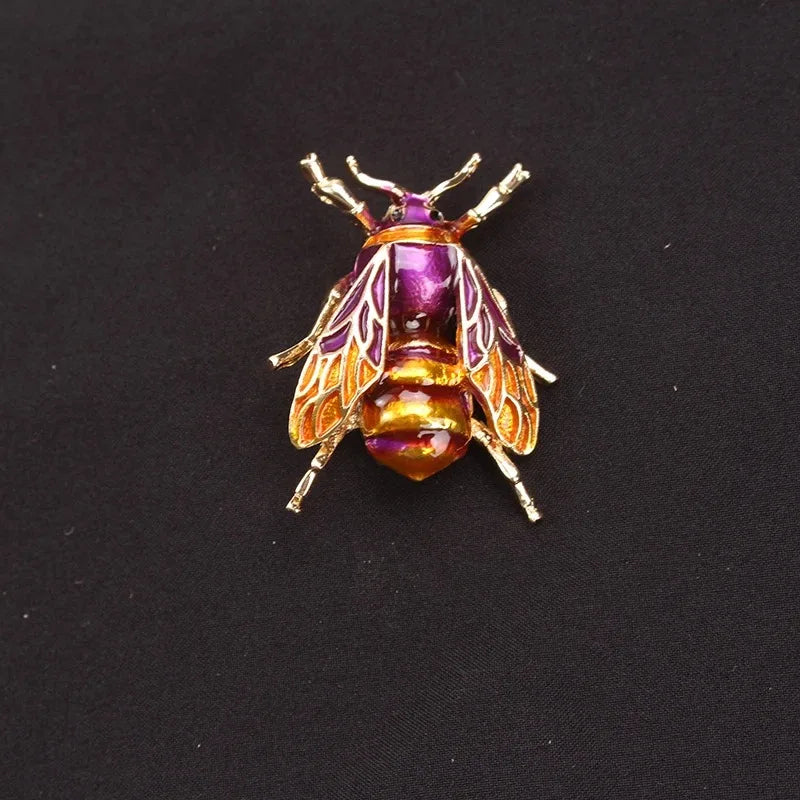 Enamel Bumblebee Brooch – Yellow Bee Banquet Pin Gift