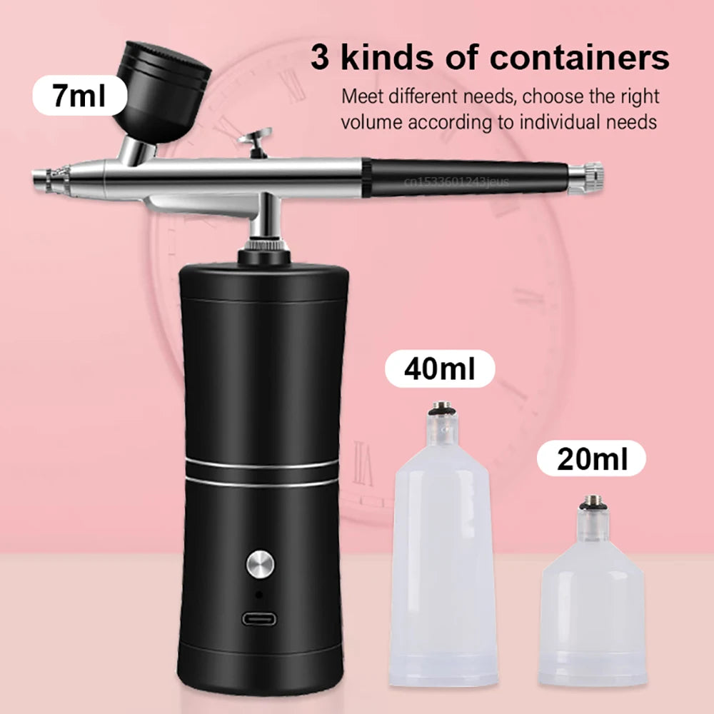 Wireless Mini Airbrush Kit with Compressor – Portable