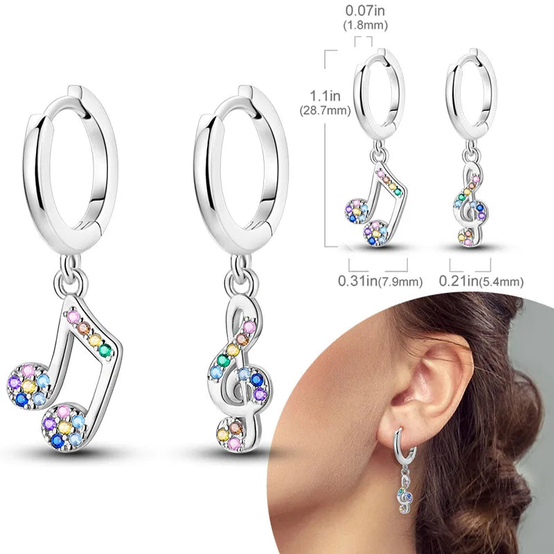 925 Silver Zirconia Hoop Earrings – Hypoallergenic