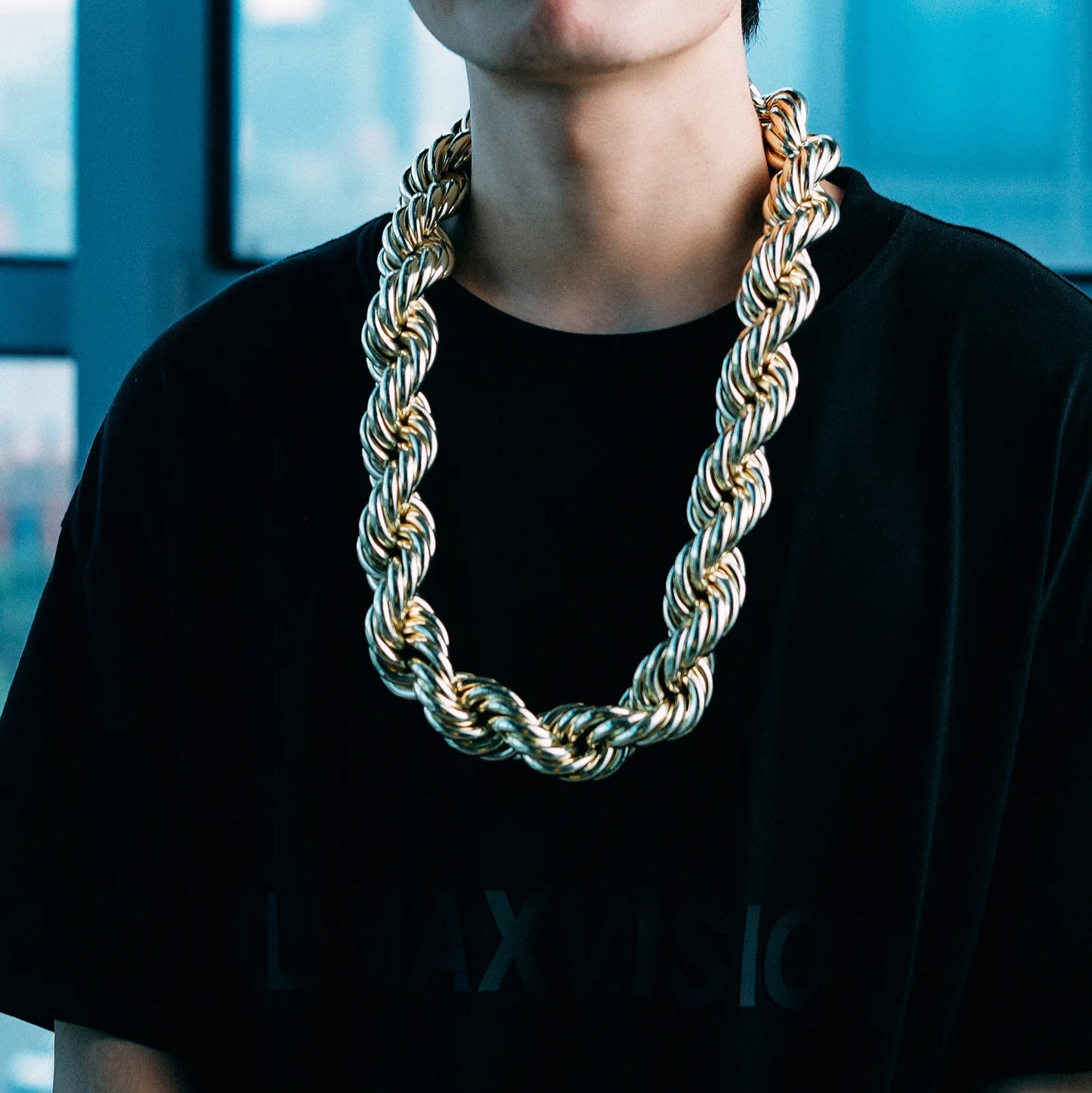 30MM Rope Chain Stainless Steel Hip Hop Necklace