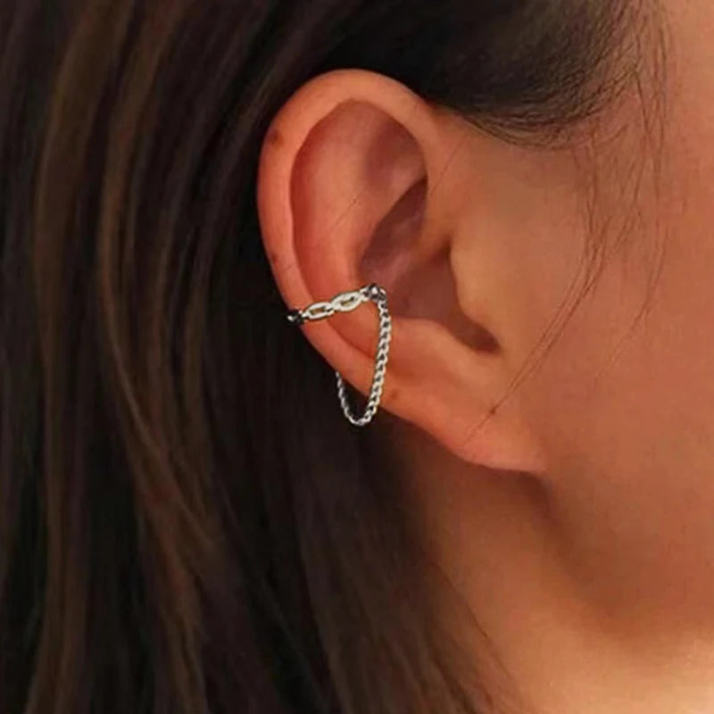 Punk Geometric Ear Cuff Non-Piercing Clip Earrings Women