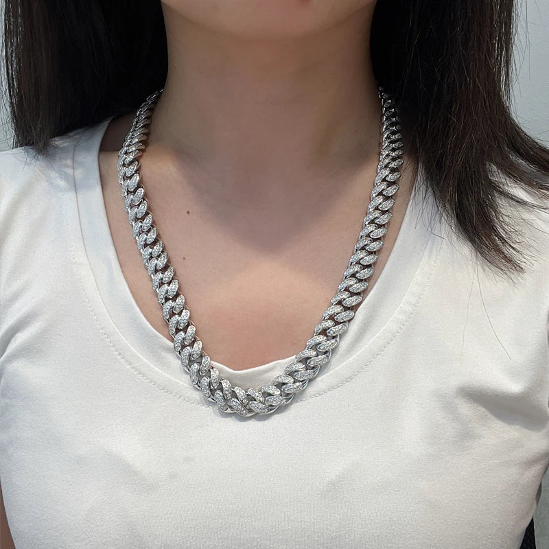 Moissanite Cuban Chain | GRA 925 Silver 6-8mm - Teglex