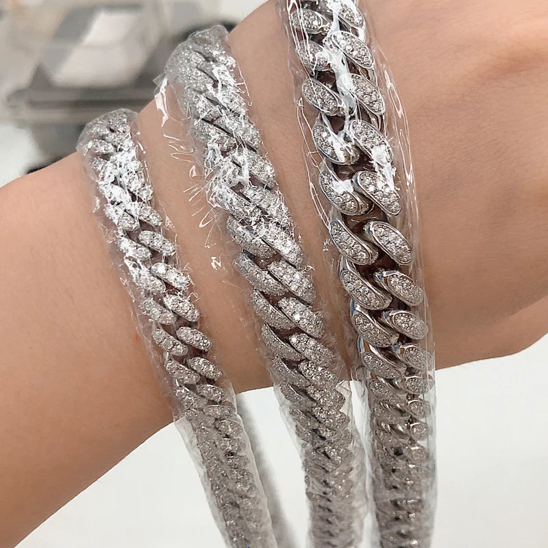Moissanite Cuban Chain | GRA 925 Silver 6-8mm - Teglex