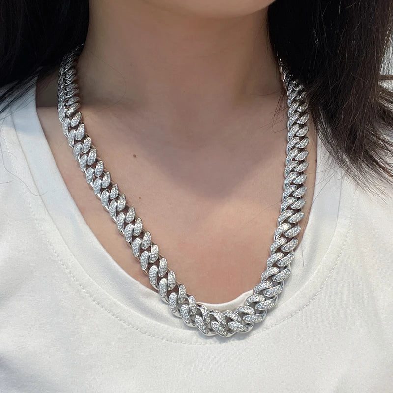 Moissanite Cuban Chain | GRA 925 Silver 6-8mm - Teglex